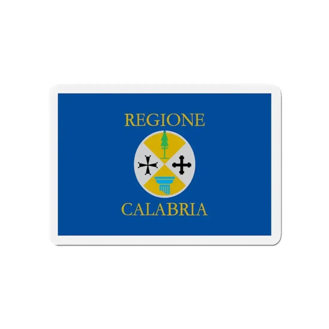 Flag of Calabria Italy - Refrigerator Magnet - The Sticker Space