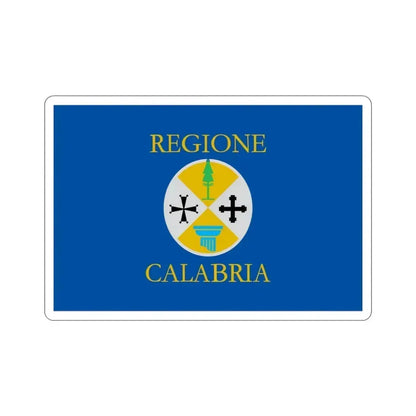 Flag of Calabria Italy STICKER Vinyl Die-Cut Decal 3 Inch - The Sticker Space