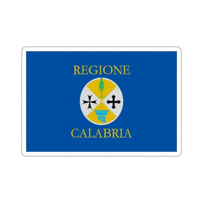 Flag of Calabria Italy STICKER Vinyl Die-Cut Decal 4 Inch - The Sticker Space