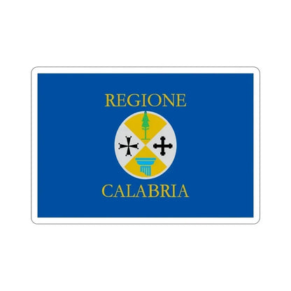 Flag of Calabria Italy STICKER Vinyl Die-Cut Decal 6 Inch - The Sticker Space