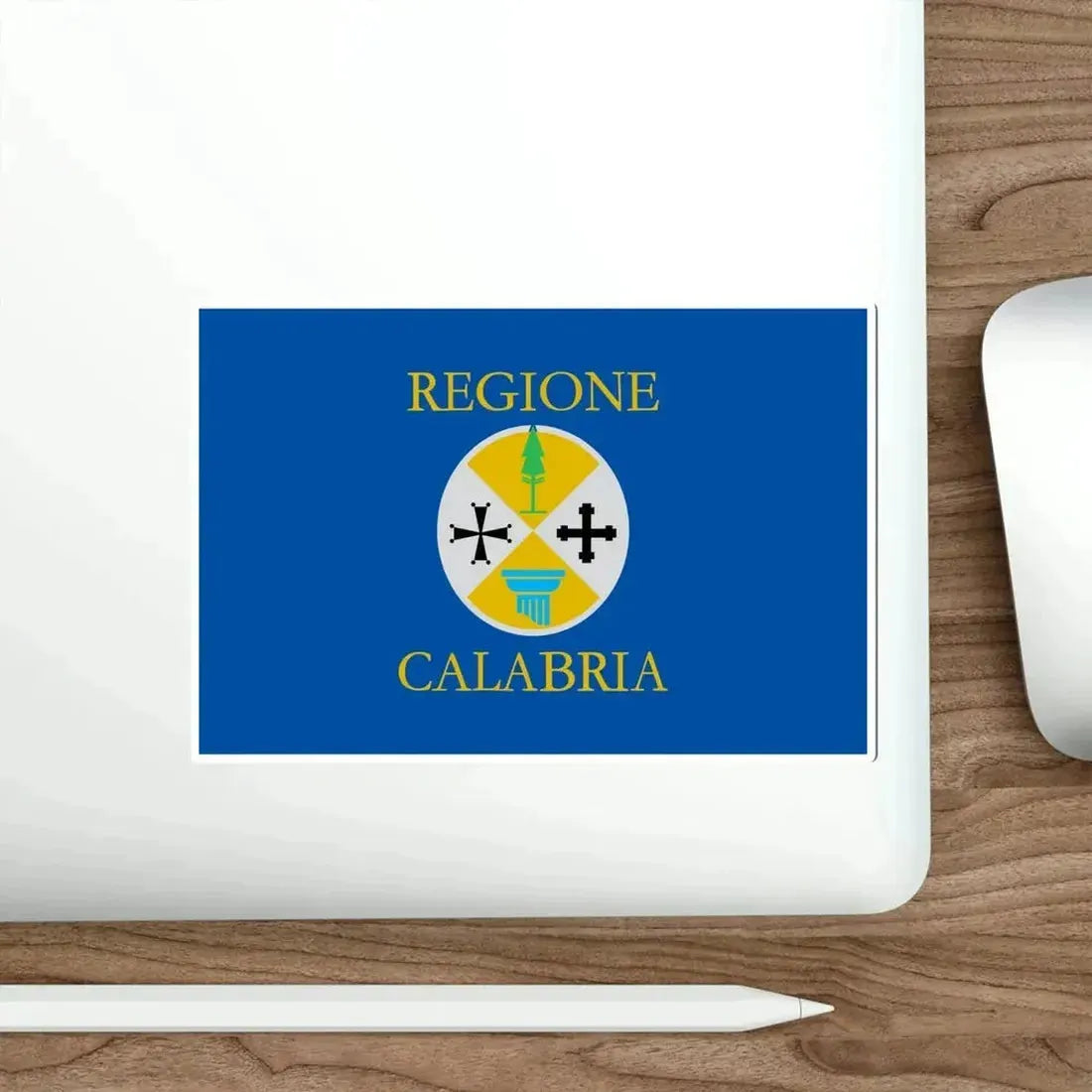 Flag of Calabria Italy STICKER Vinyl Die-Cut Decal - The Sticker Space
