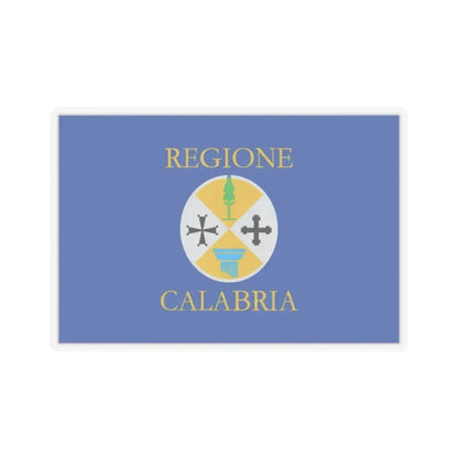 Flag of Calabria Italy - STICKER Vinyl Kiss-Cut Decal 2 Inch Transparent - The Sticker Space