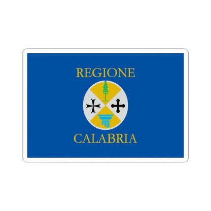 Flag of Calabria Italy - STICKER Vinyl Kiss-Cut Decal 3 Inch White - The Sticker Space