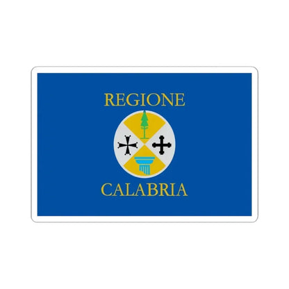 Flag of Calabria Italy - STICKER Vinyl Kiss-Cut Decal 6 Inch White - The Sticker Space