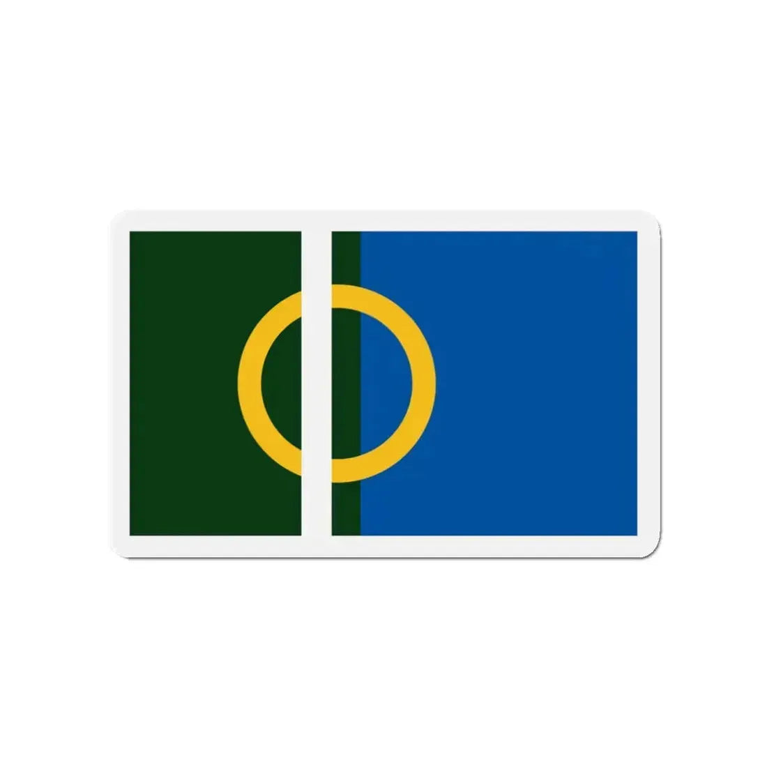 Flag of Calne UK - Refrigerator Magnet 3 Inch - The Sticker Space