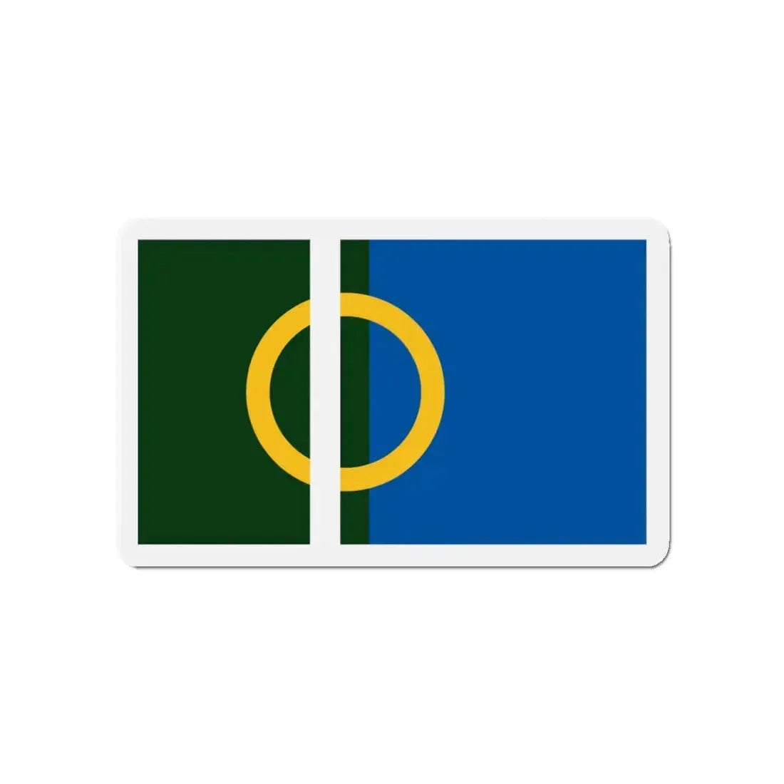 Flag of Calne UK - Refrigerator Magnet 4 Inch - The Sticker Space