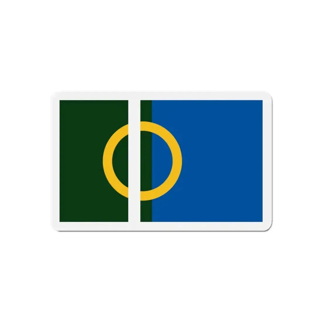 Flag of Calne UK - Refrigerator Magnet 6 Inch - The Sticker Space