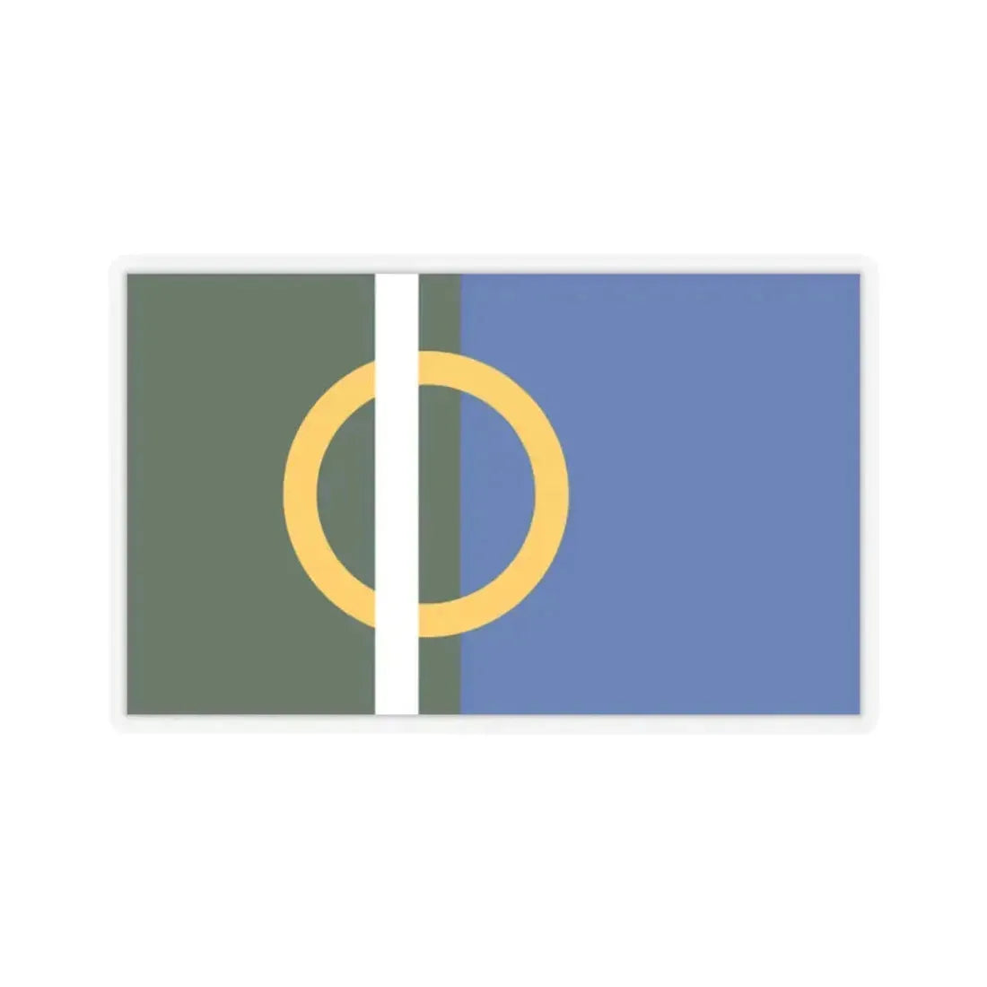 Flag of Calne UK - STICKER Vinyl Kiss-Cut Decal 2 Inch Transparent - The Sticker Space