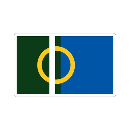 Flag of Calne UK - STICKER Vinyl Kiss-Cut Decal 2 Inch White - The Sticker Space