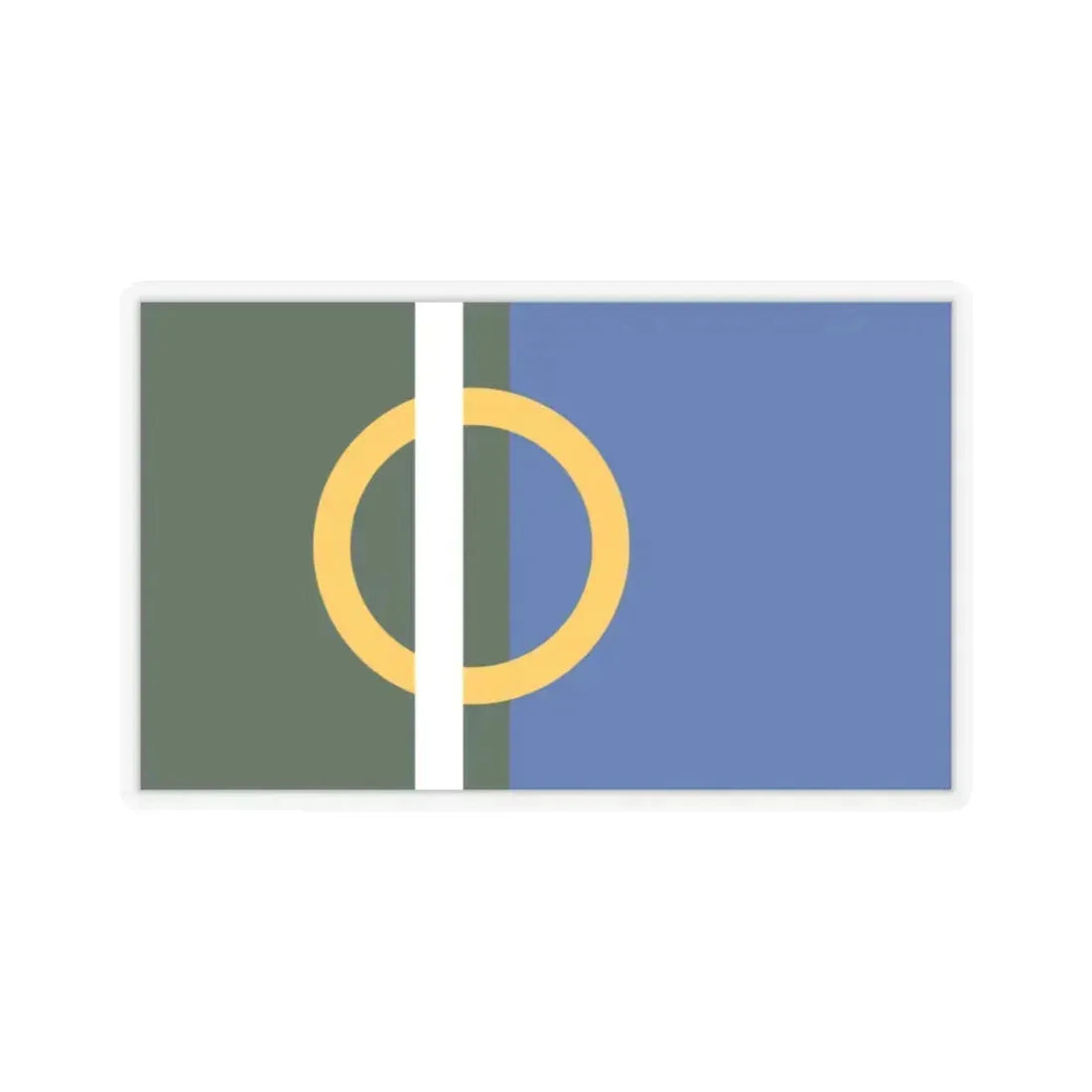 Flag of Calne UK - STICKER Vinyl Kiss-Cut Decal 3 Inch Transparent - The Sticker Space