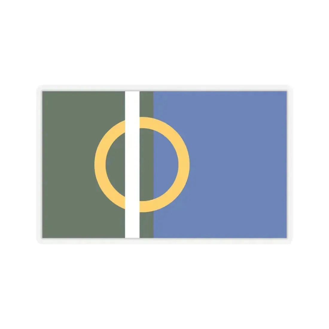 Flag of Calne UK - STICKER Vinyl Kiss-Cut Decal 4 Inch Transparent - The Sticker Space