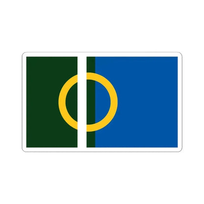 Flag of Calne UK - STICKER Vinyl Kiss-Cut Decal 4 Inch White - The Sticker Space