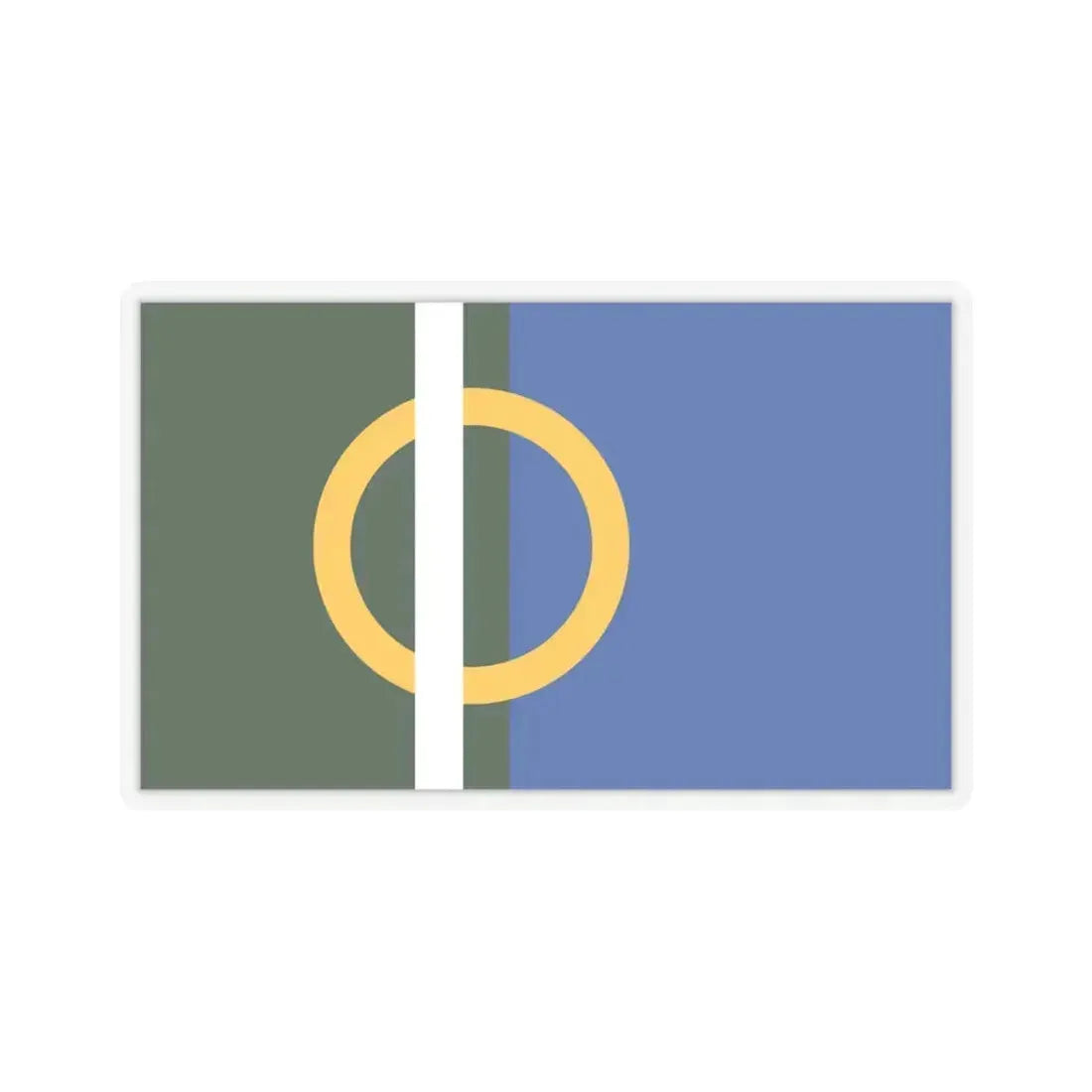 Flag of Calne UK - STICKER Vinyl Kiss-Cut Decal 6 Inch Transparent - The Sticker Space