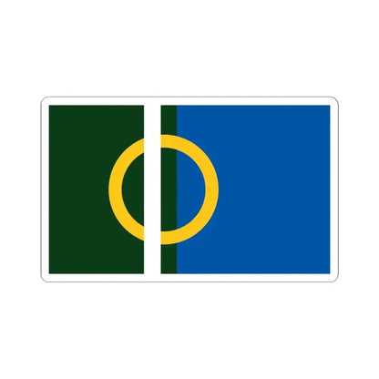 Flag of Calne UK - STICKER Vinyl Kiss-Cut Decal 6 Inch White - The Sticker Space