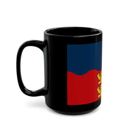 Flag of Calvados France 2 - Black Coffee Mug-The Sticker Space