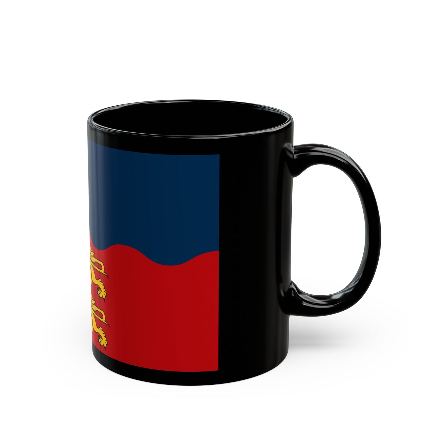 Flag of Calvados France 2 - Black Coffee Mug-The Sticker Space