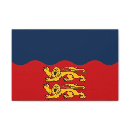 Flag of Calvados France 2 - Canvas Wall Art 18″ x 12″ 1.25" - The Sticker Space