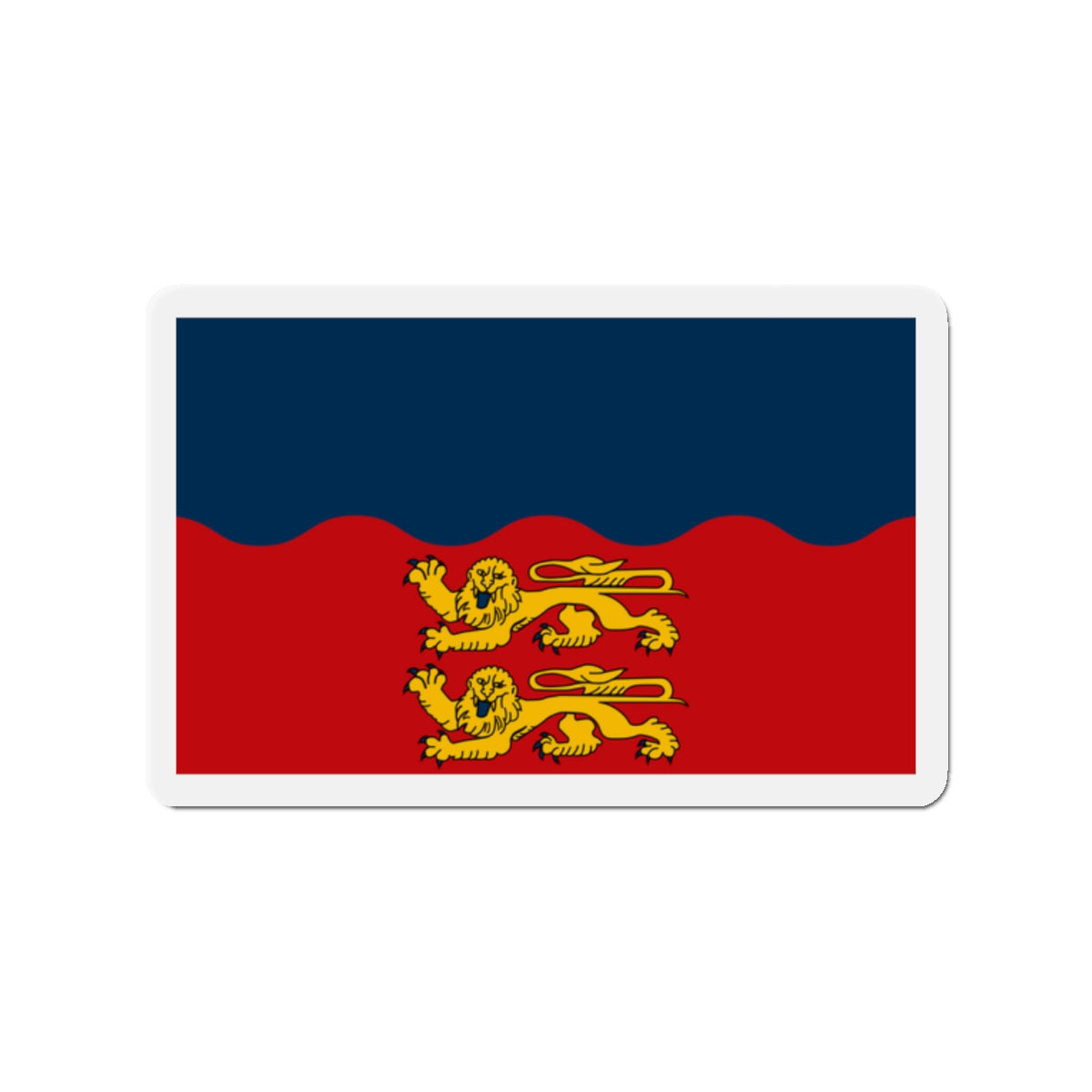 Flag of Calvados France 2 - Die-Cut Magnet-2" x 2"-The Sticker Space