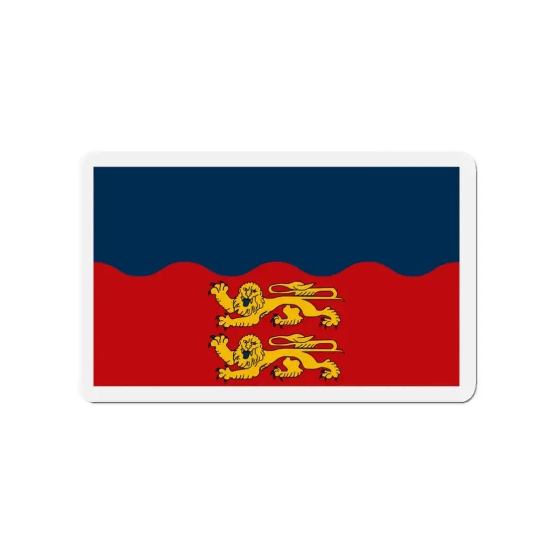 Flag of Calvados France 2 - Refrigerator Magnet 3 Inch - The Sticker Space
