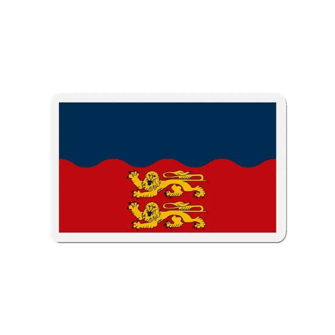 Flag of Calvados France 2 - Refrigerator Magnet 4 Inch - The Sticker Space