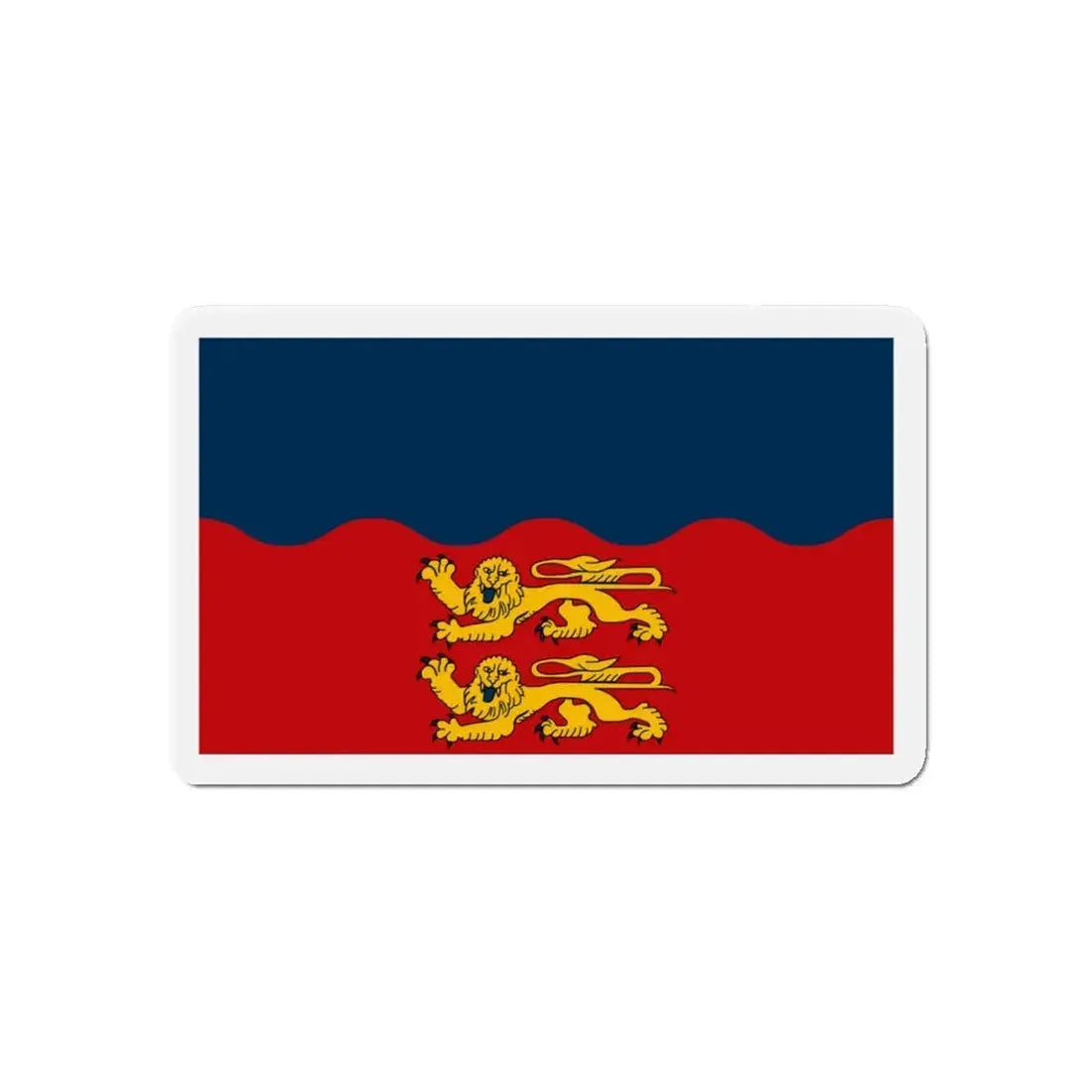 Flag of Calvados France 2 - Refrigerator Magnet 5 Inch - The Sticker Space