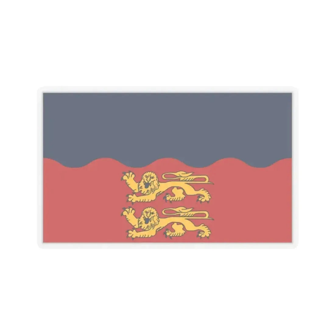 Flag of Calvados France 2 - STICKER Vinyl Kiss-Cut Decal 2 Inch Transparent - The Sticker Space