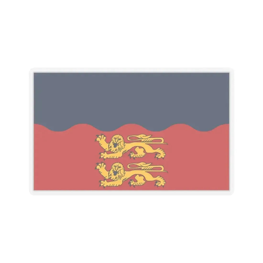Flag of Calvados France 2 - STICKER Vinyl Kiss-Cut Decal 3 Inch Transparent - The Sticker Space