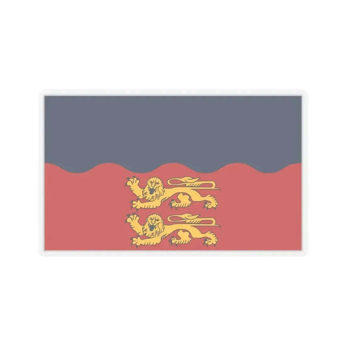 Flag of Calvados France 2 - STICKER Vinyl Kiss-Cut Decal 4 Inch Transparent - The Sticker Space