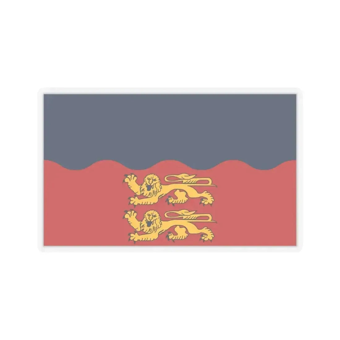 Flag of Calvados France 2 - STICKER Vinyl Kiss-Cut Decal 6 Inch Transparent - The Sticker Space