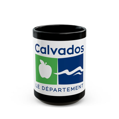 Flag of Calvados France - Black Coffee Mug-15oz-The Sticker Space