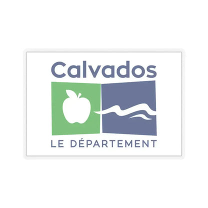 Flag of Calvados France - STICKER Vinyl Kiss-Cut Decal 2 Inch Transparent - The Sticker Space