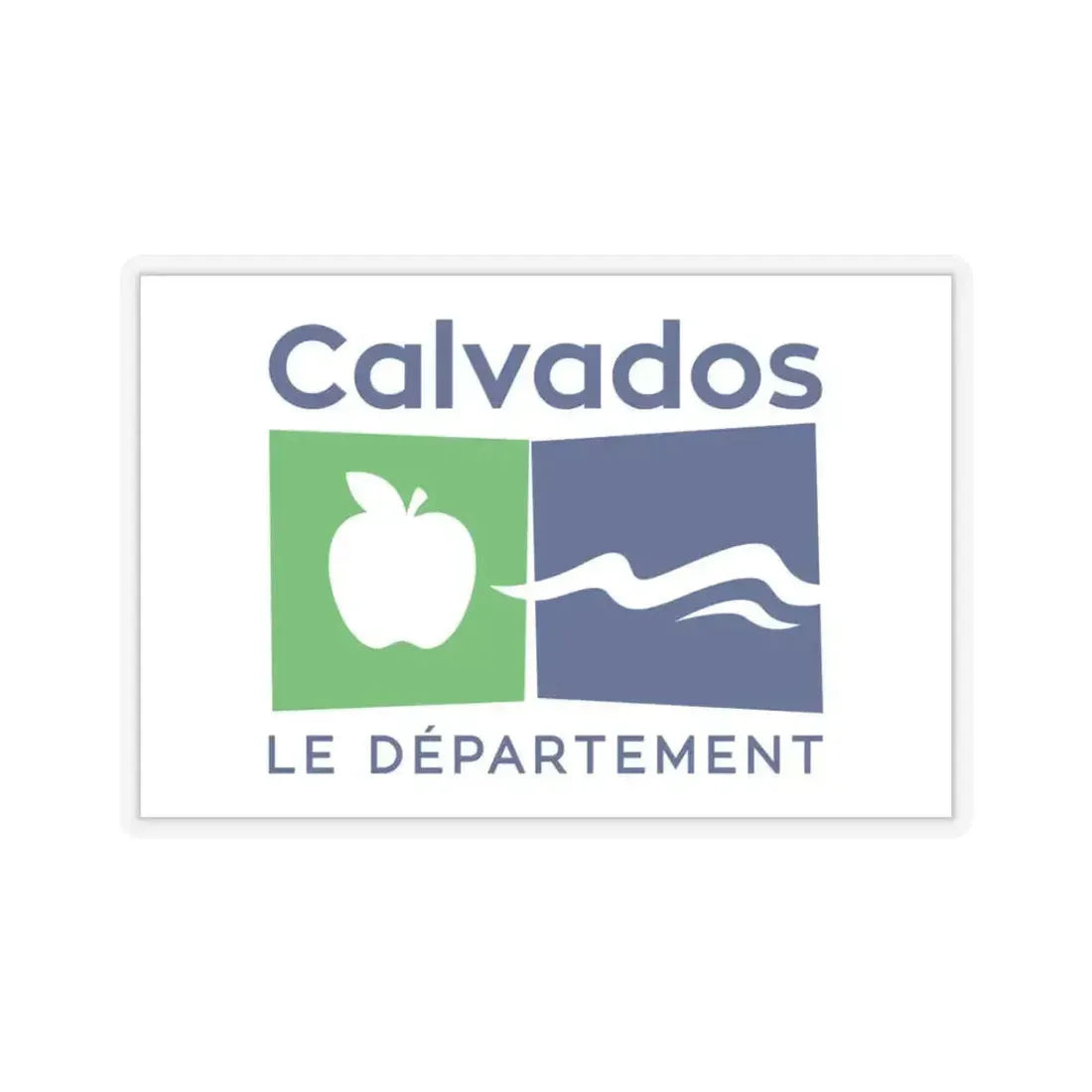 Flag of Calvados France - STICKER Vinyl Kiss-Cut Decal 3 Inch Transparent - The Sticker Space
