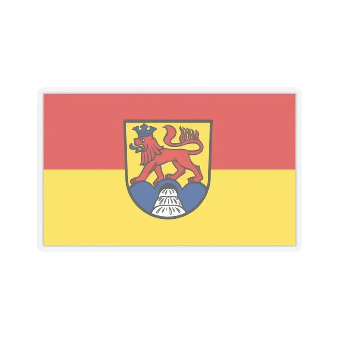 Flag of Calw Germany - STICKER Vinyl Kiss-Cut Decal 3 Inch Transparent - The Sticker Space