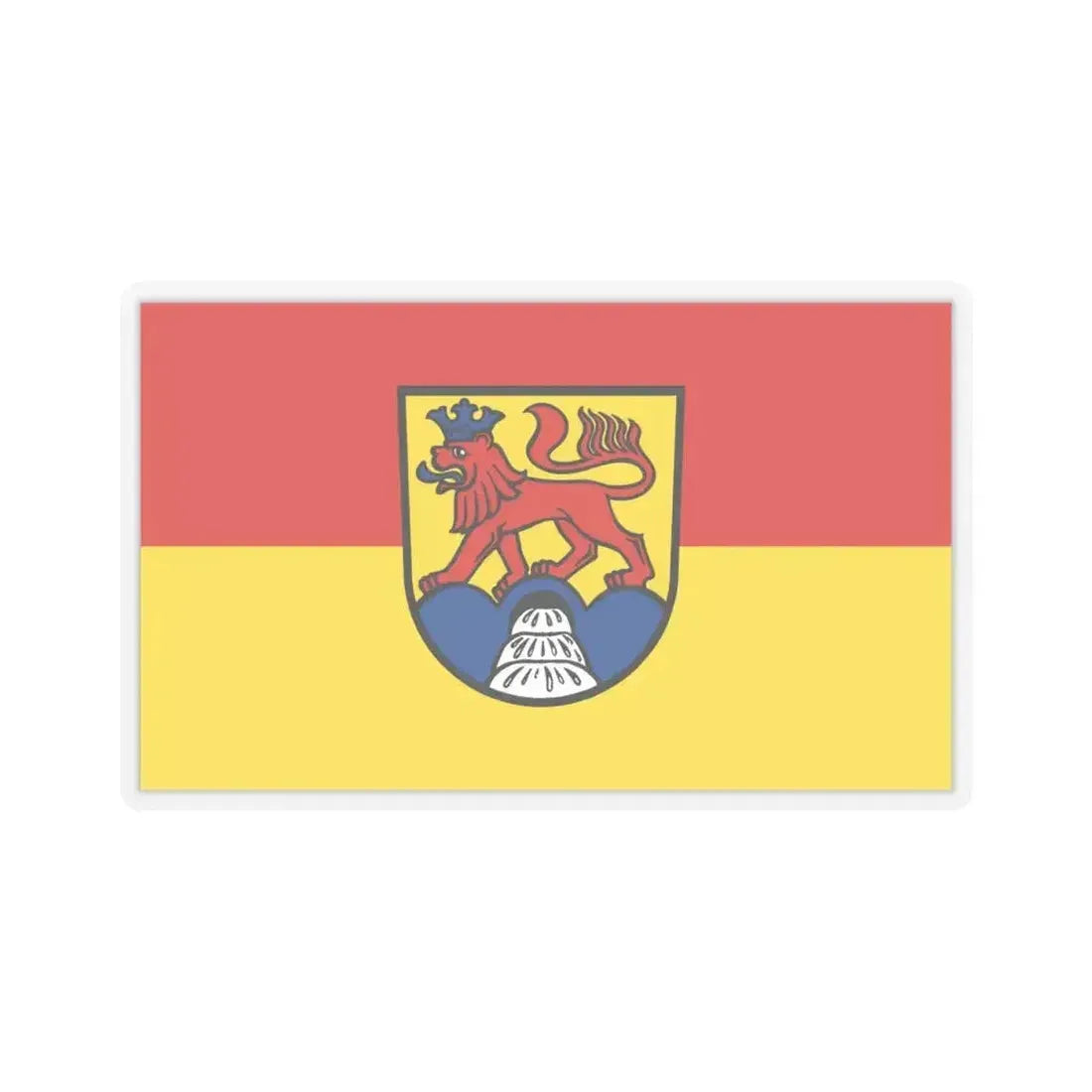 Flag of Calw Germany - STICKER Vinyl Kiss-Cut Decal 4 Inch Transparent - The Sticker Space