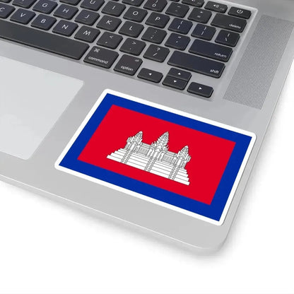 Flag of Cambodia 1863-1948 3-2 (Cambodia) STICKER Vinyl Kiss-Cut Decal - The Sticker Space