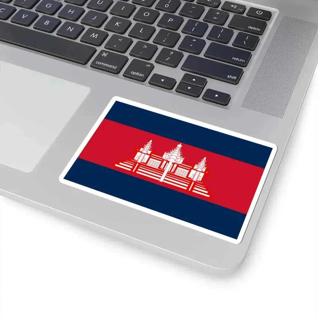 Flag of Cambodia 1948-1970 dark colors (Cambodia) STICKER Vinyl Kiss-Cut Decal - The Sticker Space