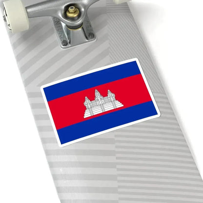 Flag of Cambodia (Cambodia) STICKER Vinyl Kiss-Cut Decal - The Sticker Space