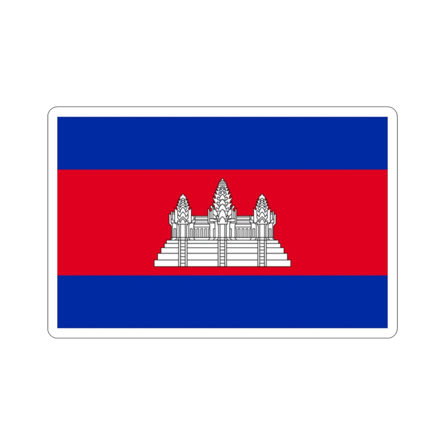 Flag of Cambodia STICKER Vinyl Die-Cut Decal-2 Inch-The Sticker Space