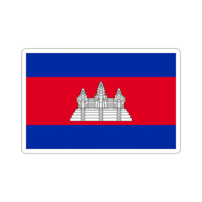 Flag of Cambodia STICKER Vinyl Die-Cut Decal-2 Inch-The Sticker Space