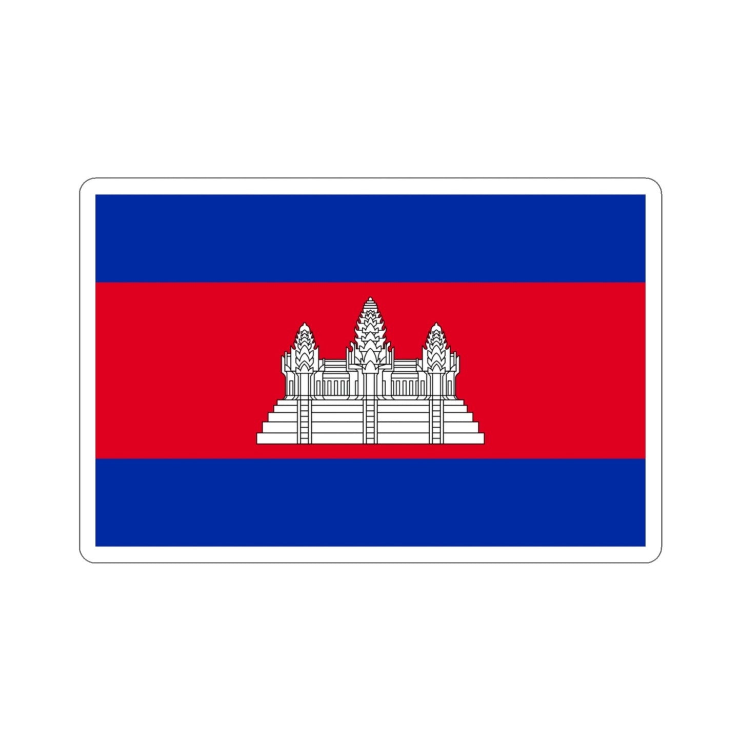 Flag of Cambodia STICKER Vinyl Die-Cut Decal-3 Inch-The Sticker Space