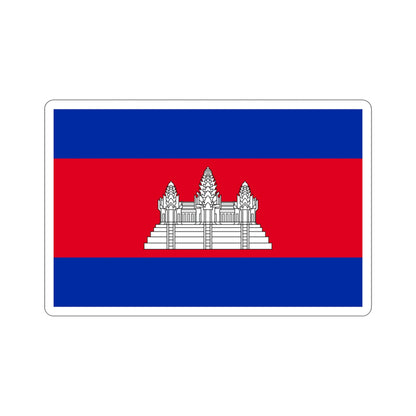 Flag of Cambodia STICKER Vinyl Die-Cut Decal-3 Inch-The Sticker Space