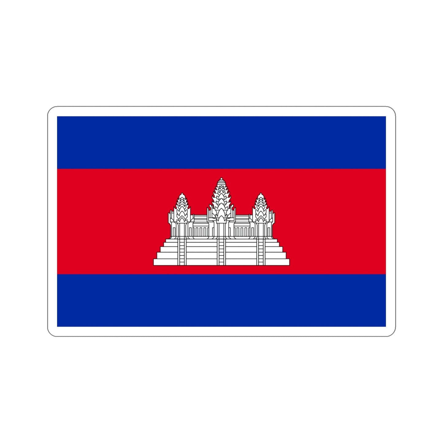 Flag of Cambodia STICKER Vinyl Die-Cut Decal-4 Inch-The Sticker Space