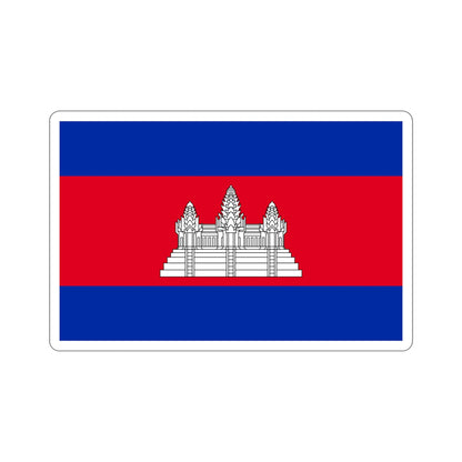 Flag of Cambodia STICKER Vinyl Die-Cut Decal-4 Inch-The Sticker Space