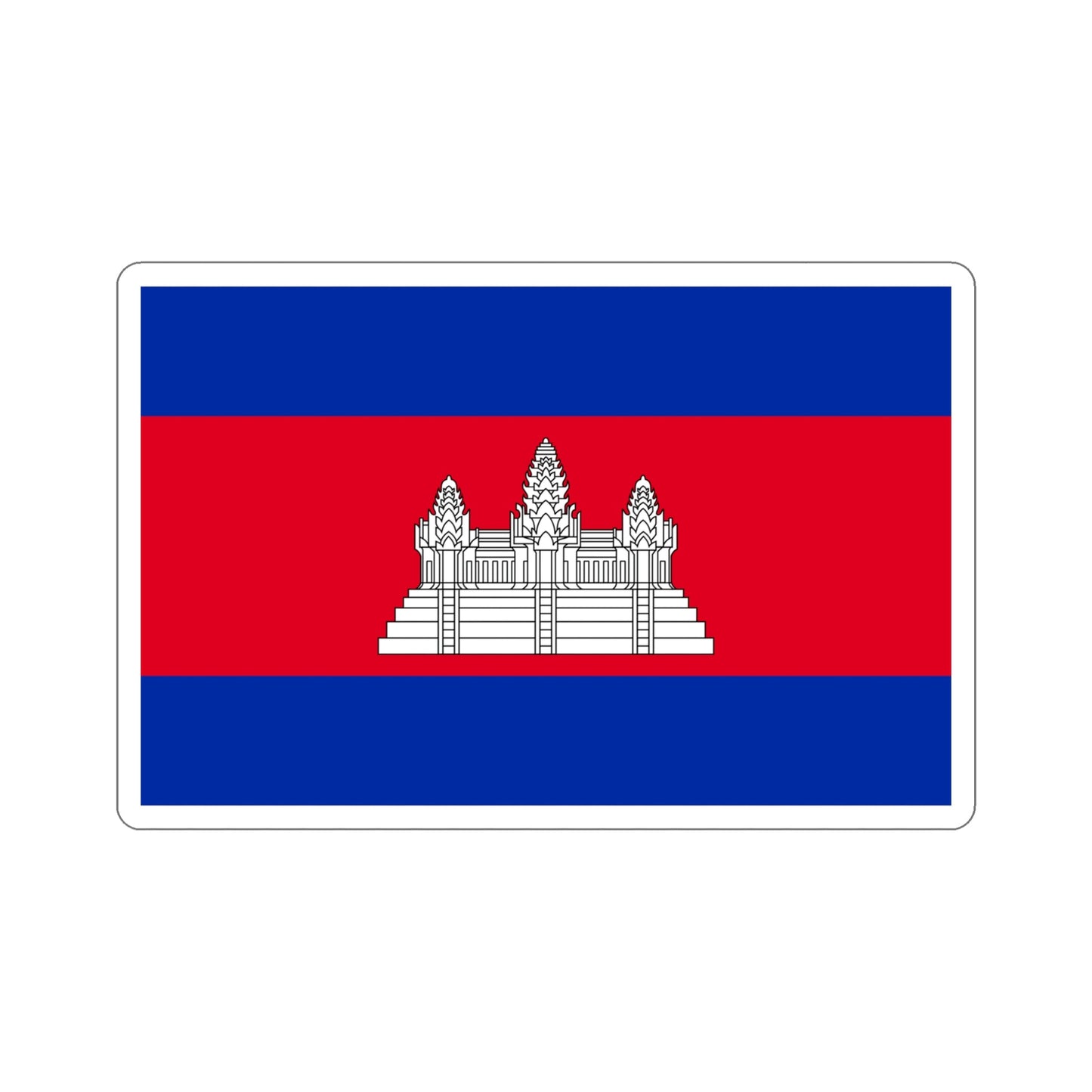 Flag of Cambodia STICKER Vinyl Die-Cut Decal-5 Inch-The Sticker Space