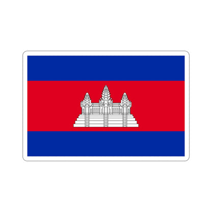 Flag of Cambodia STICKER Vinyl Die-Cut Decal-5 Inch-The Sticker Space