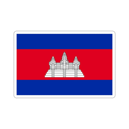 Flag of Cambodia STICKER Vinyl Die-Cut Decal-6 Inch-The Sticker Space