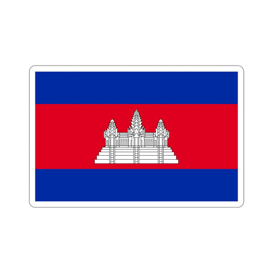 Flag of Cambodia STICKER Vinyl Die-Cut Decal-6 Inch-The Sticker Space