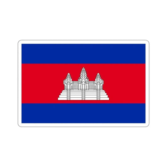 Flag of Cambodia STICKER Vinyl Die-Cut Decal 6 Inch - The Sticker Space