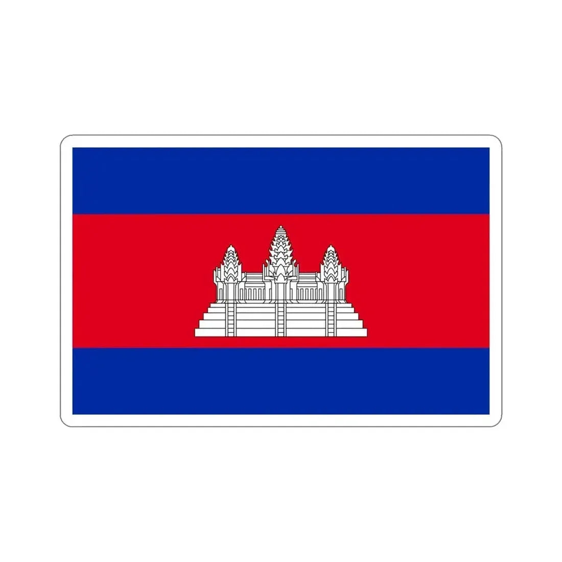 Flag of Cambodia STICKER Vinyl Die-Cut Decal - The Sticker Space