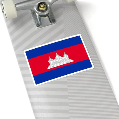Flag of Cambodia type 3 (Cambodia) STICKER Vinyl Kiss-Cut Decal - The Sticker Space
